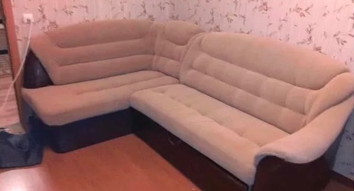 Перетяжка углового дивана. Тимирязевский район 